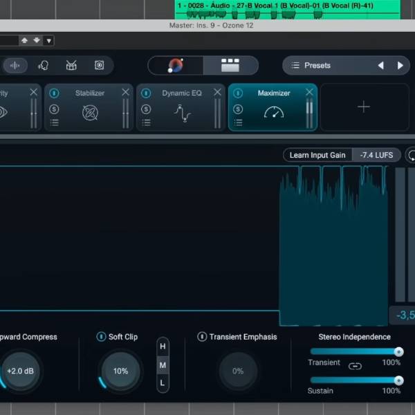Mixar com limiter - Na mix, colocar um limiter na saida master desde o inicio da mixagem