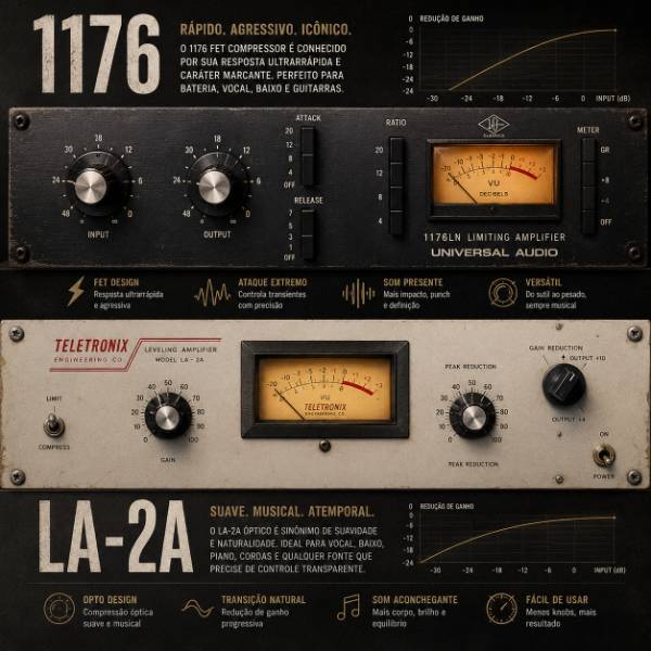 1176 > LA-2A - Dois compressores no vocal