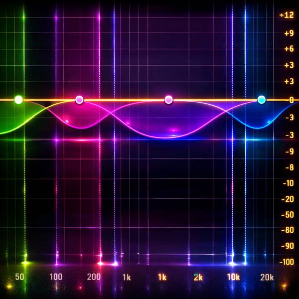 Mix EQ em bandas - Equalizar, mesmo antes do pan, partindo de 4 faixas de frequências.