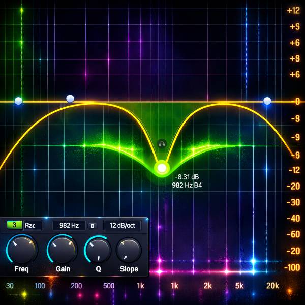 Varrer com Hi e Lo Pass Filters - Limpar as regiões extremas de cada instrumento. Retirar somente o desnecessario.